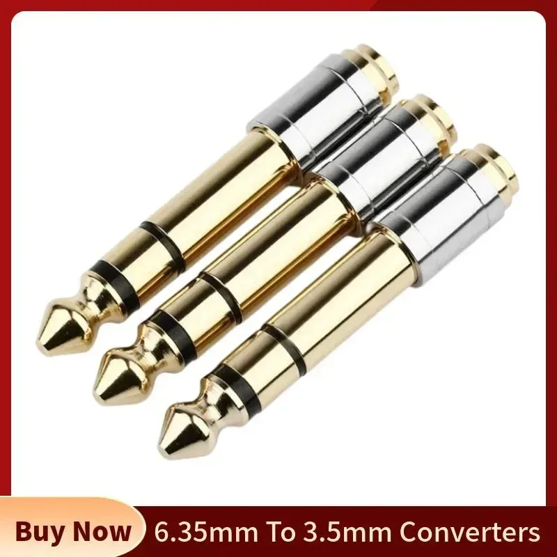 3.5 To 6.35 Audio Adapter 6.5mm To 3.5mm Jack Converters Male Female Connector Headphone Plug 6.3mm 6.5mm Cons