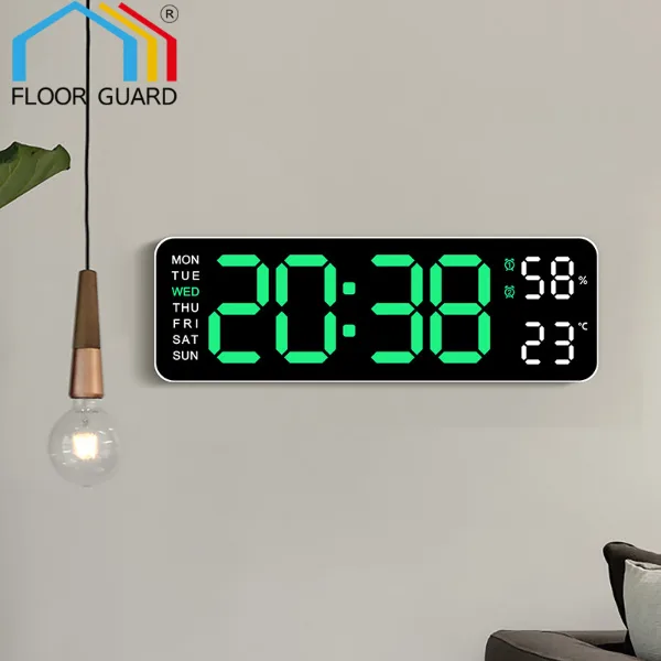 USB Smart Mute LED Electronic Wall Clock Modern Desk Clock Night Alarm Minimalist Thermometer Clock Home Decor
