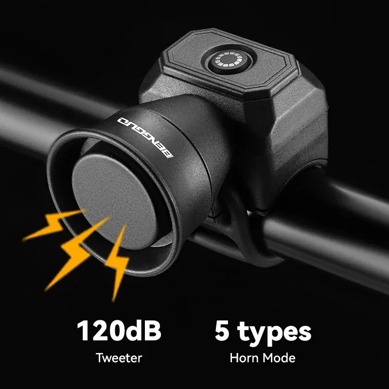 Bicycle Horn Mountain Bike Battery/USB Charging Waterproof Electronic Bike Bell Riding Equipment Children's Sc