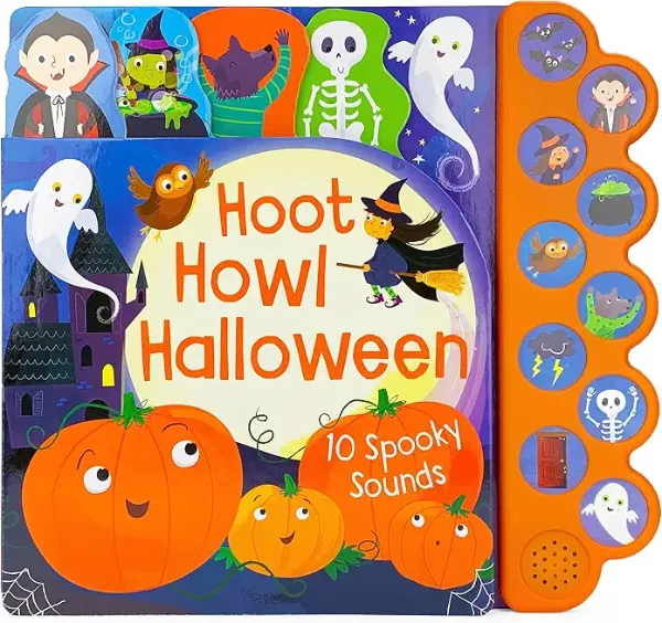 Hoot Howl Halloween 10-Button Sound Book for Little Trick-Or-Treaters (Interactive Children's Sound Book 
