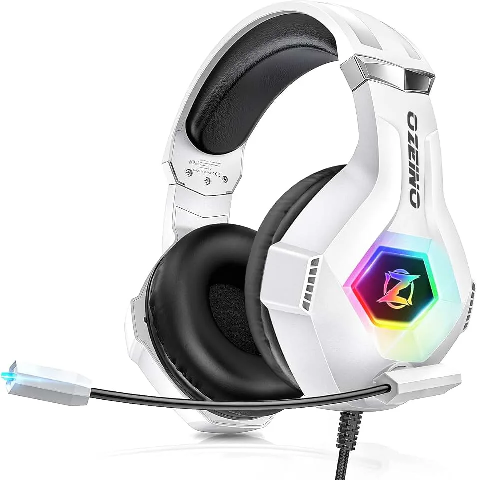 Ozeino Gaming Headset for PC, Ps4, Ps5, Xbox Headset with 7.1 Surround Sound Gaming Headphones with Noise Canc