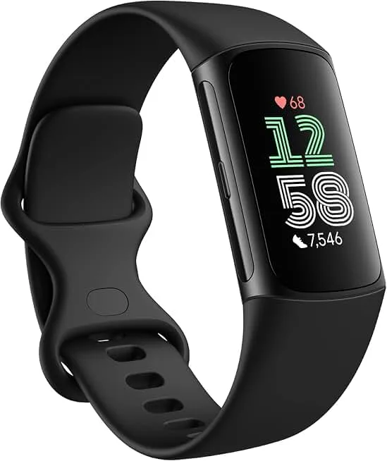 Google Fitbit Charge 6 - Fitness Tracker - Obsidian/Black | Google apps, heart rate on exercise equipment, 3-m